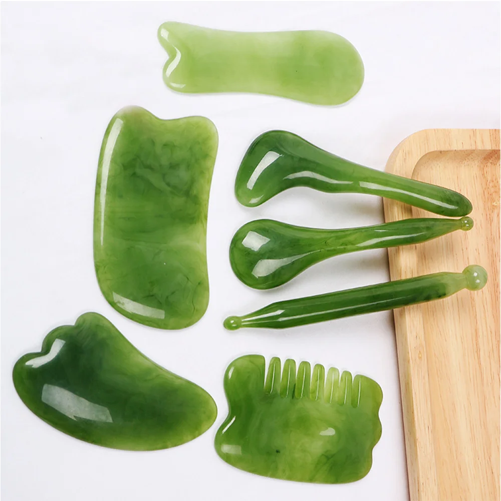7 Piece Resin Set Amber Green Scrapping Beauty Stick Facial Body Care Scraping Board Acupressure Point Massage Tool
7 Piece Resin Set Amber Green Scrapping Beauty Stick Facial Body Care Scraping Board Acupressure Point Massage Tool