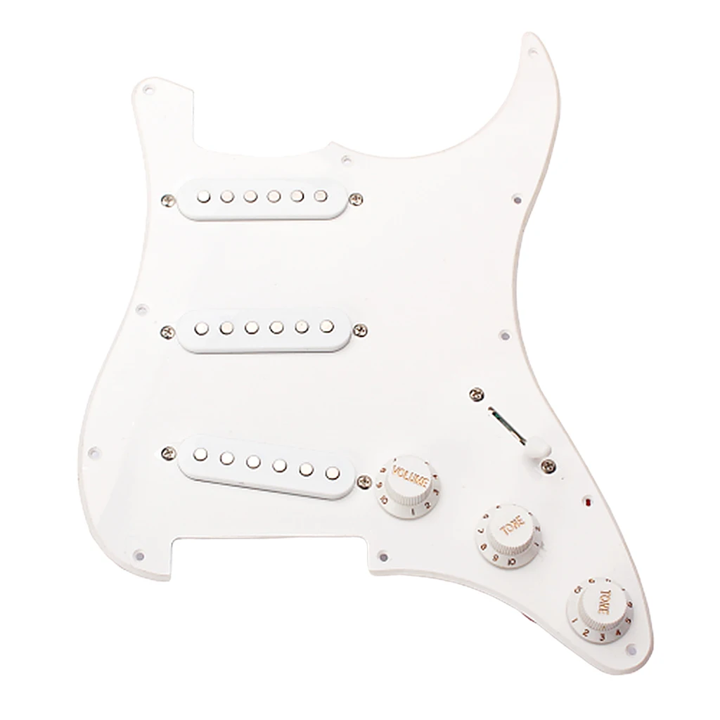 11 Hole Loaded Pickguard & SSS Pickup Set Assembled For ST Electric Guitar 
11 Hole Loaded Pickguard & SSS Pickup Set Assembled For ST Electric Guitar