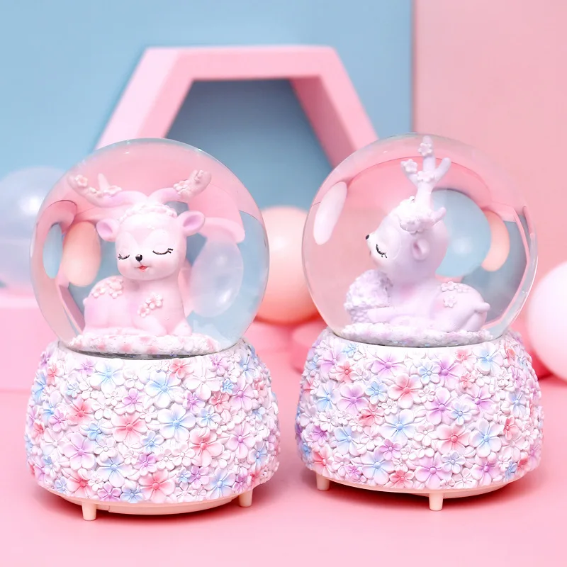 Crystal Ball Cute LED Table Lamp Music Box Animal Deer Flower Snowflake Children's Day Christmas Birthday Gift Home Decoration
Crystal Ball Cute LED Table Lamp Music Box Animal Deer Flower Snowflake Children's Day Christmas Birthday Gift Home Decoration