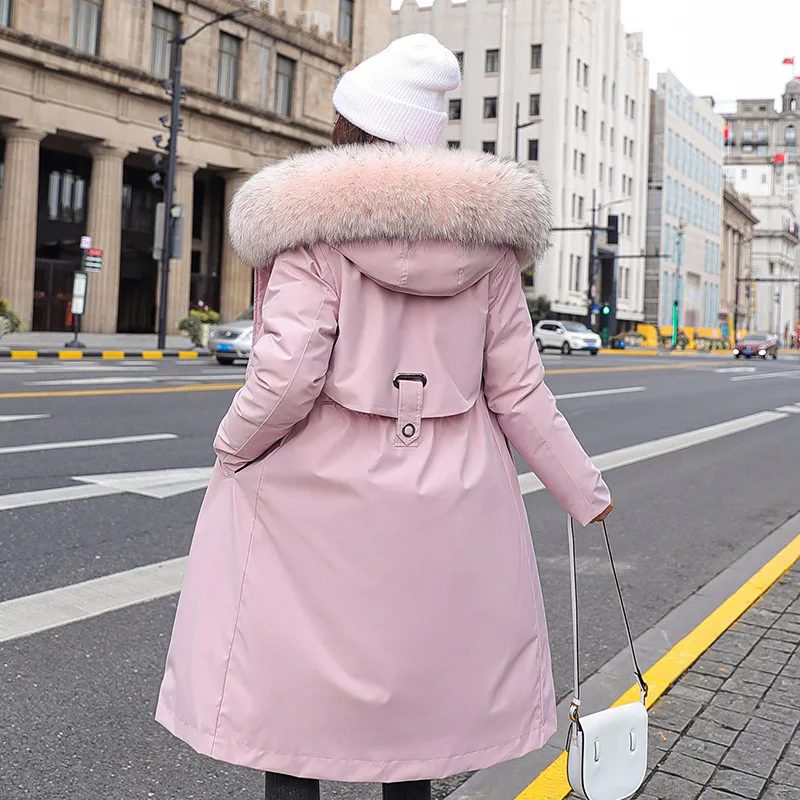 Korean version 2020 winter new down heel waisted cotton padded jacket women's long and thickened large collar cotton
Korean version 2020 winter new down heel waisted cotton padded jacket women's long and thickened large collar cotton