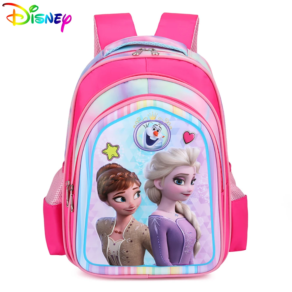 

Disney Kids Schoolbag For Student Frozen Elsa Sofia Princess Cute Breathable Backpack Children Lovely Pattern Waterproof Bookbag