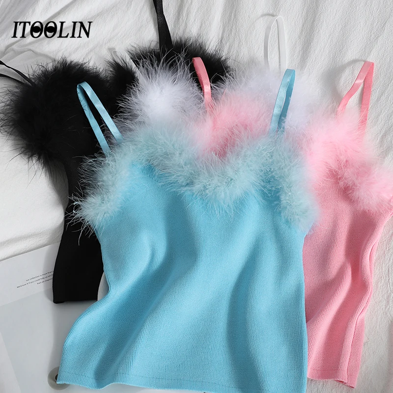 ITOOLIN Plush Camis Spaghetti Strap Tank Crop Top Women Patchwork Slim Camisole Soft Girl Knitted Vest Baby Tee Y2k Clothes
ITOOLIN Plush Camis Spaghetti Strap Tank Crop Top Women Patchwork Slim Camisole Soft Girl Knitted Vest Baby Tee Y2k Clothes