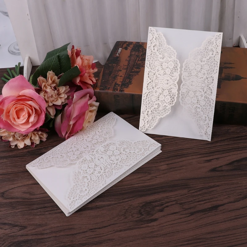 448B 10Pcs Wedding Invitation Cards Kit with Envelopes Seals Personalized Printing
448B 10Pcs Wedding Invitation Cards Kit with Envelopes Seals Personalized Printing