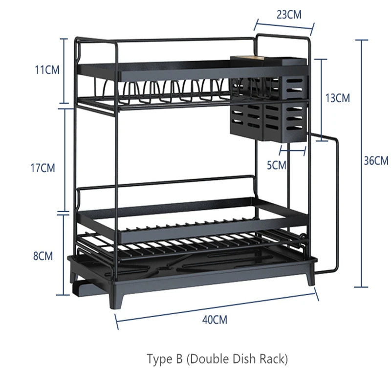 Stainless Stee L Multilayer Dish Rack Kitchenware Storage Rack Drainer Drying Plate Sink Cutlery Container Accessories
Stainless Stee L Multilayer Dish Rack Kitchenware Storage Rack Drainer Drying Plate Sink Cutlery Container Accessories