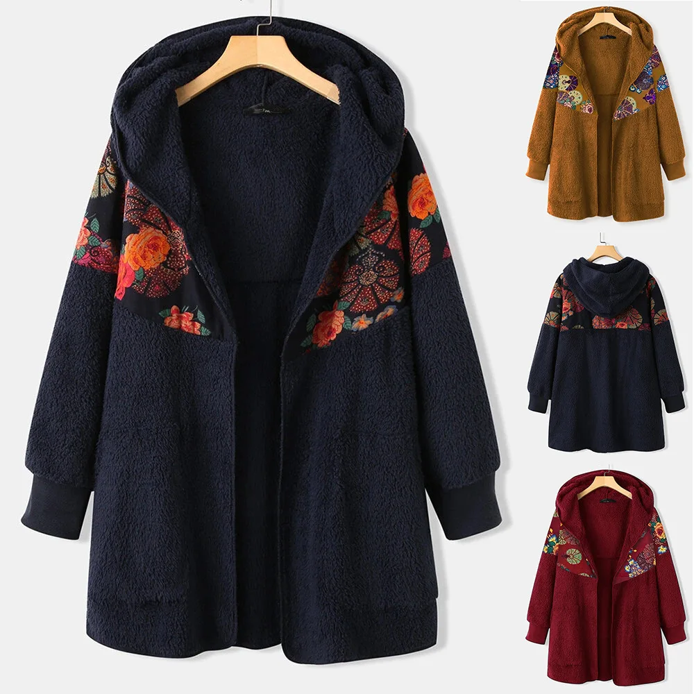 Cashmere Hooded Women's Long Zipper Ethnic Print Autumn And Winter New Style Plus Size 5xl Double-sided Fleece Warm Jacket Women
Cashmere Hooded Women's Long Zipper Ethnic Print Autumn And Winter New Style Plus Size 5xl Double-sided Fleece Warm Jacket Women