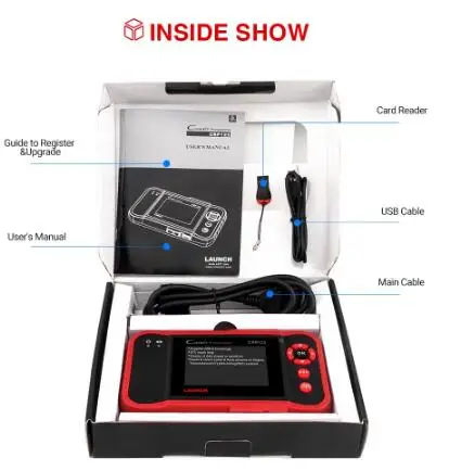 LAUNCH X431 CRP123 OBD2 EOBD automotive scanner ABS Airbag SRS Transmission Engine Car Diagnostic Tools Multilingual free update
LAUNCH X431 CRP123 OBD2 EOBD automotive scanner ABS Airbag SRS Transmission Engine Car Diagnostic Tools Multilingual free update
