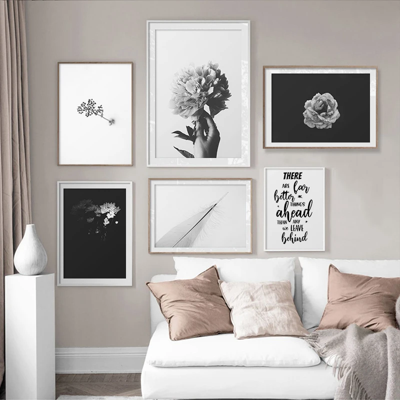 Canvas Prints Modern Fashion Poster Black White Floral Peony Wall Art Paintings Feather Pictures for Living Room Home Decoration
Canvas Prints Modern Fashion Poster Black White Floral Peony Wall Art Paintings Feather Pictures for Living Room Home Decoration