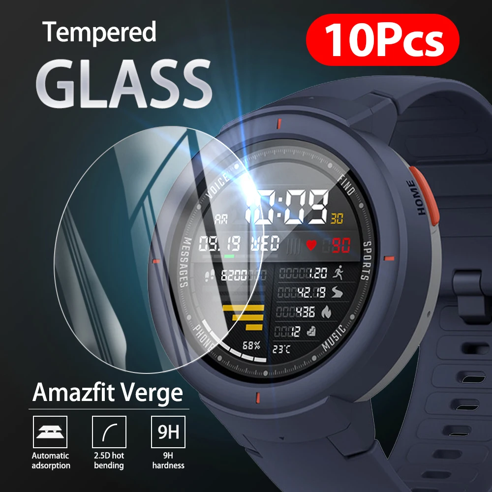 10 шт. 9H Премиум Закаленное стекло для Huami Amazfit Verge Smartwatch защитная пленка аксессуары