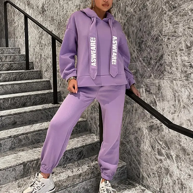 Cotton Casual Women Hoodie Two Piece Sets Lace Up Pullover Sweatshirt And Elastic Waist Pant Suit Fashion Letter Street Outfits
Cotton Casual Women Hoodie Two Piece Sets Lace Up Pullover Sweatshirt And Elastic Waist Pant Suit Fashion Letter Street Outfits