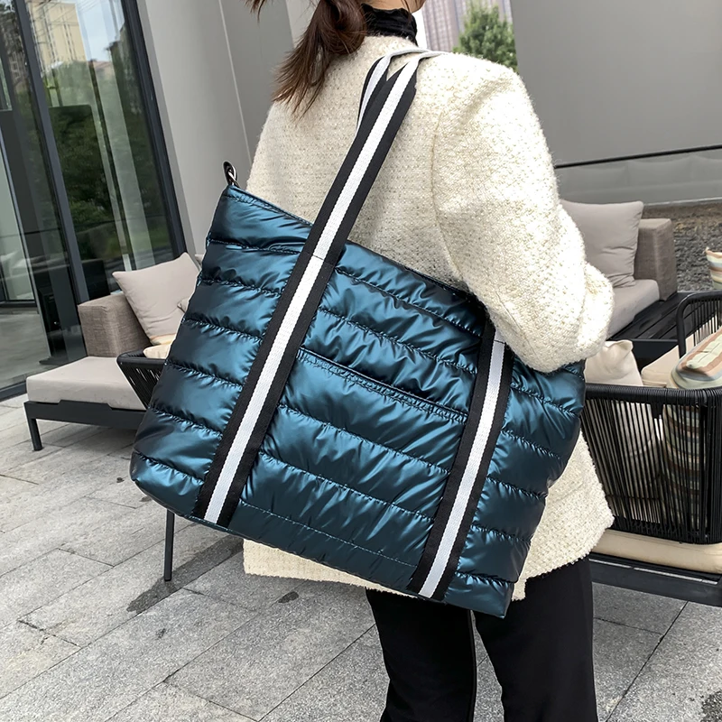 Casaul Nylon Quilted Padded Large Tote Bag Down Cotton Women Shoulder Crossbody Bags Warm Lady Handbags Big Shopper Bag 2021 Sac
Casaul Nylon Quilted Padded Large Tote Bag Down Cotton Women Shoulder Crossbody Bags Warm Lady Handbags Big Shopper Bag 2021 Sac