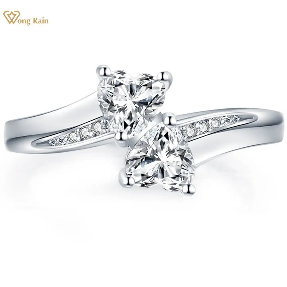 Wong Rain Classic 925 Sterling Silver Heart Created Moissanite Diamonds Gemstone Wedding Engagement Ring For Women Fine Jewelry
Wong Rain Classic 925 Sterling Silver Heart Created Moissanite Diamonds Gemstone Wedding Engagement Ring For Women Fine Jewelry