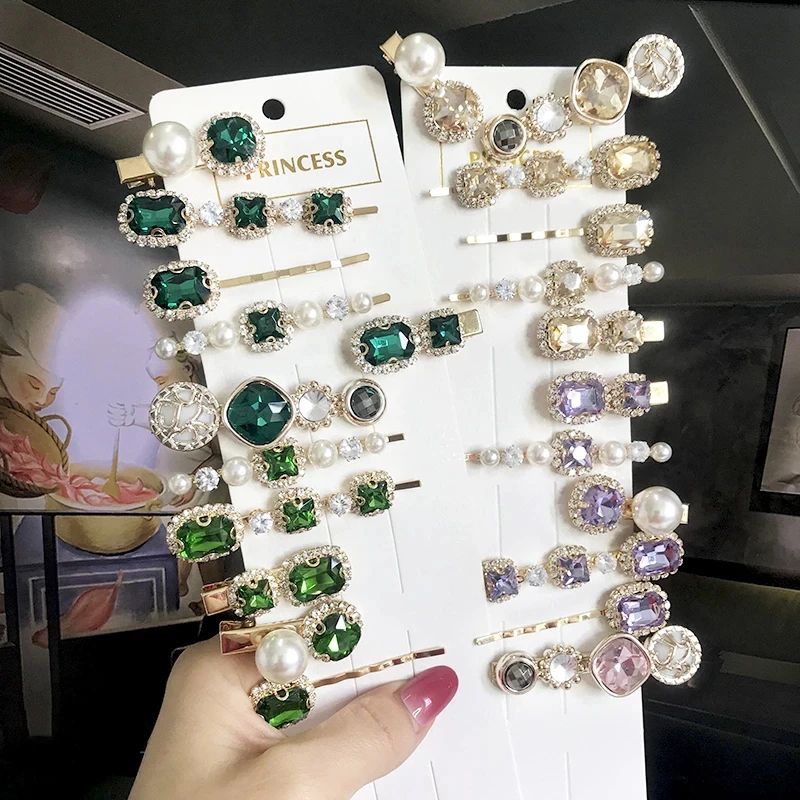 Set Women Hair Clips Jewelry Fashion Crystal Hair Accessories For Girls Luxury Pearl Geometric Barrettes Pins Christmas Gift
Set Women Hair Clips Jewelry Fashion Crystal Hair Accessories For Girls Luxury Pearl Geometric Barrettes Pins Christmas Gift