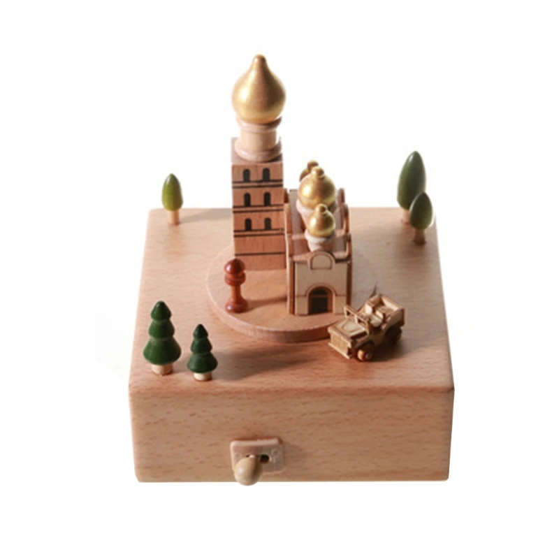 European Castle Church Building Wooden Music Box Table Home Decoration Creative Birthday Valentine's Day Gift Desktop Ornaments
European Castle Church Building Wooden Music Box Table Home Decoration Creative Birthday Valentine's Day Gift Desktop Ornaments