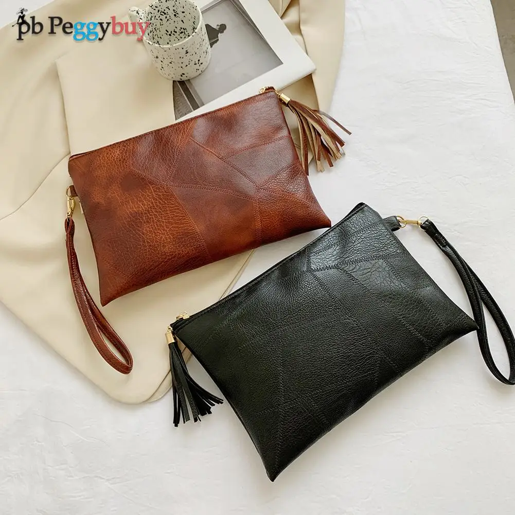Women Vintage Solid Color Envelope Bag Casual PU Leather Tassel Wristlet Bags Ladies Tassel Outdoor Traveling Bags For Women
Women Vintage Solid Color Envelope Bag Casual PU Leather Tassel Wristlet Bags Ladies Tassel Outdoor Traveling Bags For Women