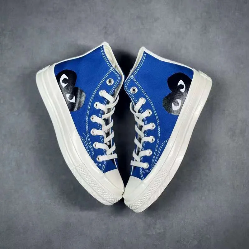 Newest Blue CDG Play 1970s High Top Canvas Shoes Love Outdoor Sport Grey White Casual Women Fashion Skateboarding Shoes Sneakers
Newest Blue CDG Play 1970s High Top Canvas Shoes Love Outdoor Sport Grey White Casual Women Fashion Skateboarding Shoes Sneakers
