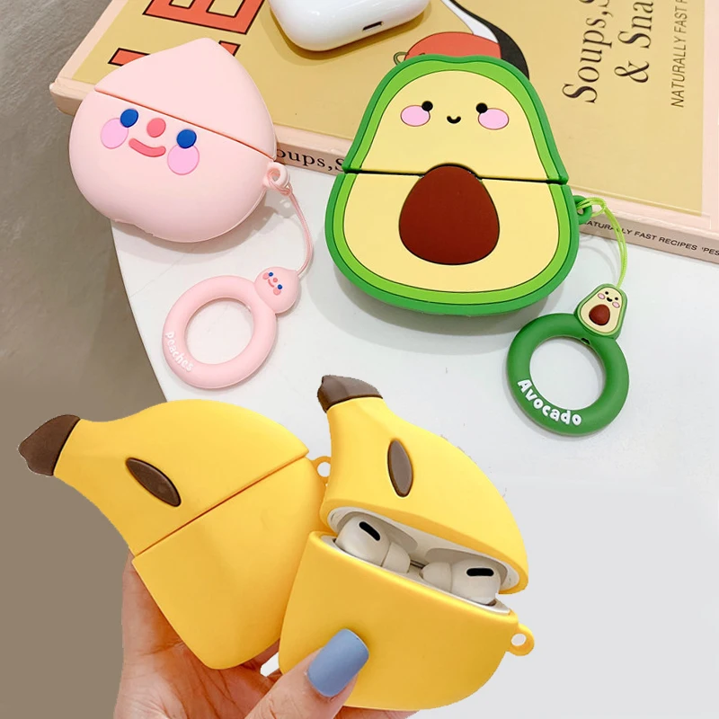 For AirPods Pro Case Cute Cartoon Fruit Peach Avocado Wireless Earphone Cover for Apple Airpods 3 Kawaii 3D Banana Charging Box
For AirPods Pro Case Cute Cartoon Fruit Peach Avocado Wireless Earphone Cover for Apple Airpods 3 Kawaii 3D Banana Charging Box