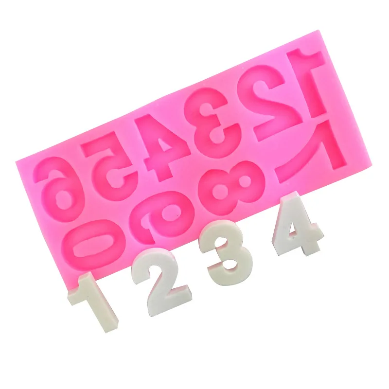 DIY 0-9 digital modeling silicone mold manual fondant cake mold chocolate baking birthday candle decoration tools.
DIY 0-9 digital modeling silicone mold manual fondant cake mold chocolate baking birthday candle decoration tools.