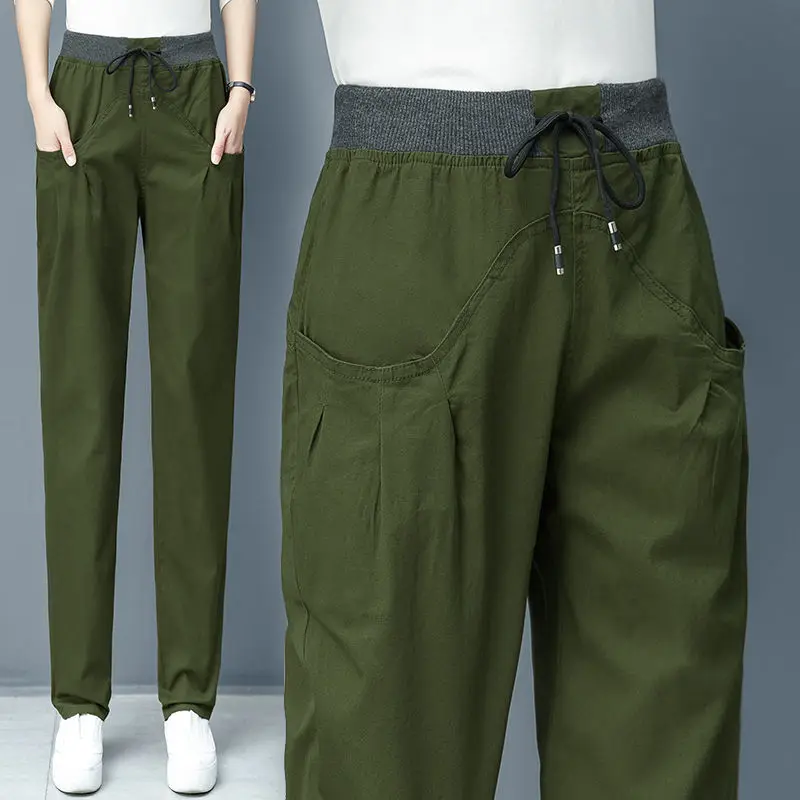 2020 New Spring Korean Cargo Pants Women Casual Joggers High Waist Loose Female Straight Trousers Ladies Thin Harem Pants Z56
2020 New Spring Korean Cargo Pants Women Casual Joggers High Waist Loose Female Straight Trousers Ladies Thin Harem Pants Z56