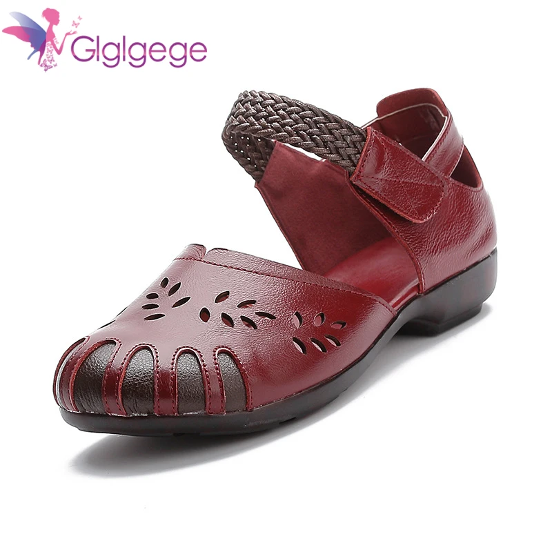 Glglgege Hollow Genuine Leather Breathable Soft Flat Sandals Summer Women Shoes Woman Casual Solid Buckle Strap Ladies Sandals
Glglgege Hollow Genuine Leather Breathable Soft Flat Sandals Summer Women Shoes Woman Casual Solid Buckle Strap Ladies Sandals
