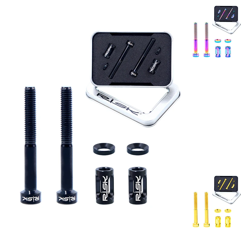 RISK M5x40mm Titanium Alloy Bike Computer Holder Screws Extended Fixing Screw Set Bicycle Stem Extension Bracket Bolts
RISK M5x40mm Titanium Alloy Bike Computer Holder Screws Extended Fixing Screw Set Bicycle Stem Extension Bracket Bolts