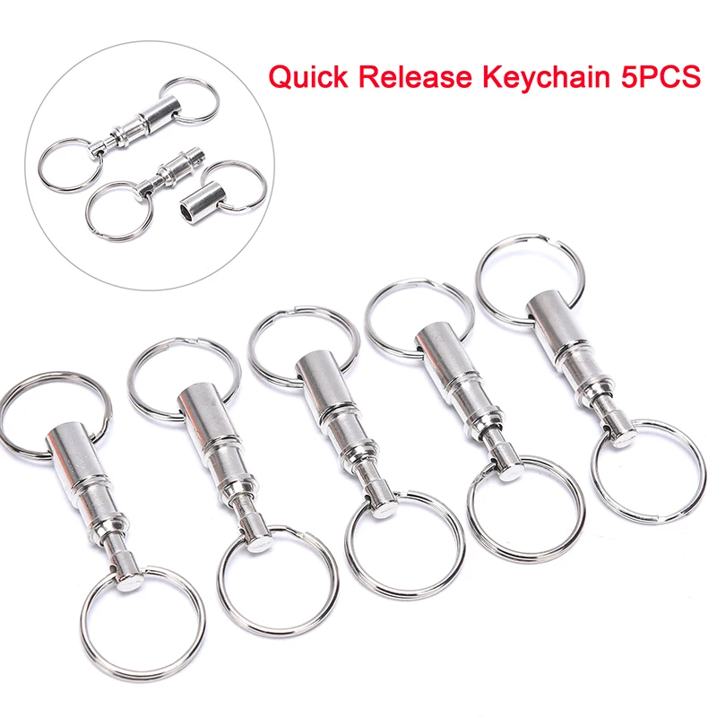 Steel Chrome Plated Pull-Apart Key Rings Detachable Key Ring Snap Lock Holder Removable Keyring Quick Release Keychain
Steel Chrome Plated Pull-Apart Key Rings Detachable Key Ring Snap Lock Holder Removable Keyring Quick Release Keychain