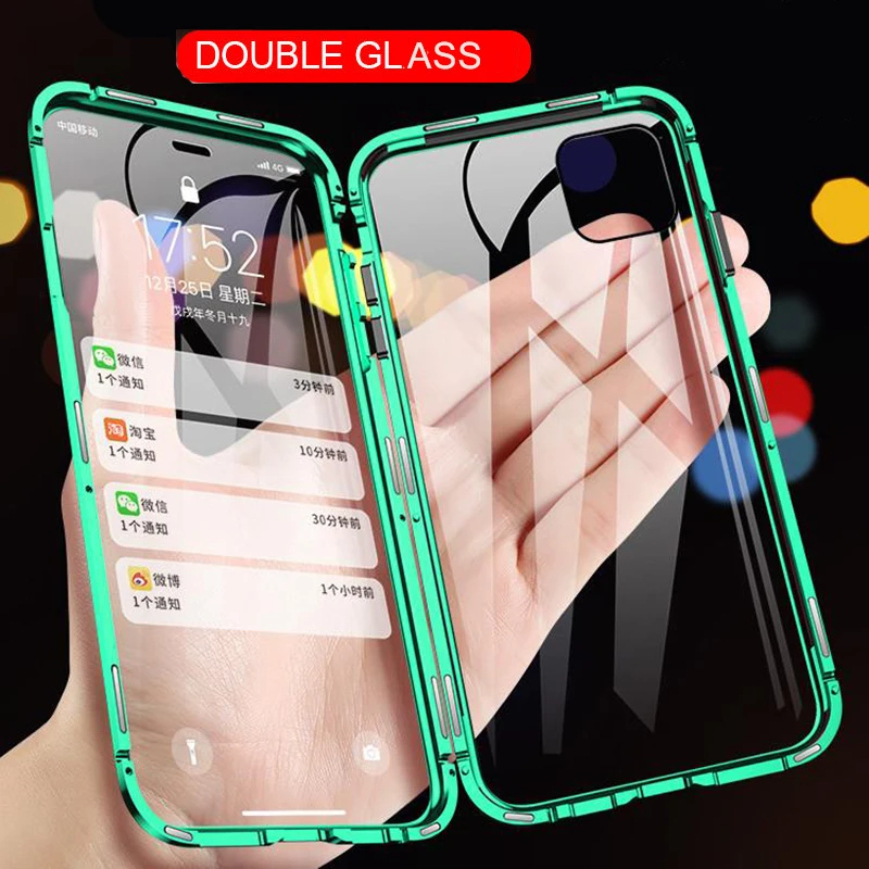 Magnetic Adsorption Metal Case For iPhone 13 12 11 Pro XR X XS Max 7 8 Plus Double Sided Tempered Glass Full Protective Cover
Magnetic Adsorption Metal Case For iPhone 13 12 11 Pro XR X XS Max 7 8 Plus Double Sided Tempered Glass Full Protective Cover