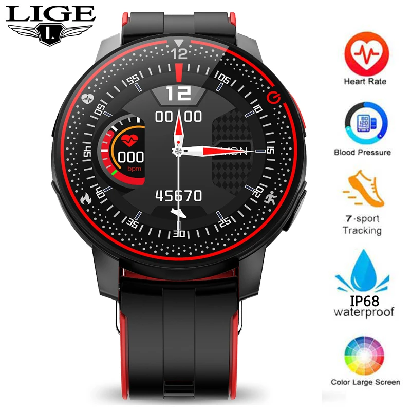 LIGE IP68 Waterproof Smart Watch Men Sports Fitness Tracker Heart Rate Monitor Android IOS Full touch screen Smartwatch Women
LIGE IP68 Waterproof Smart Watch Men Sports Fitness Tracker Heart Rate Monitor Android IOS Full touch screen Smartwatch Women
