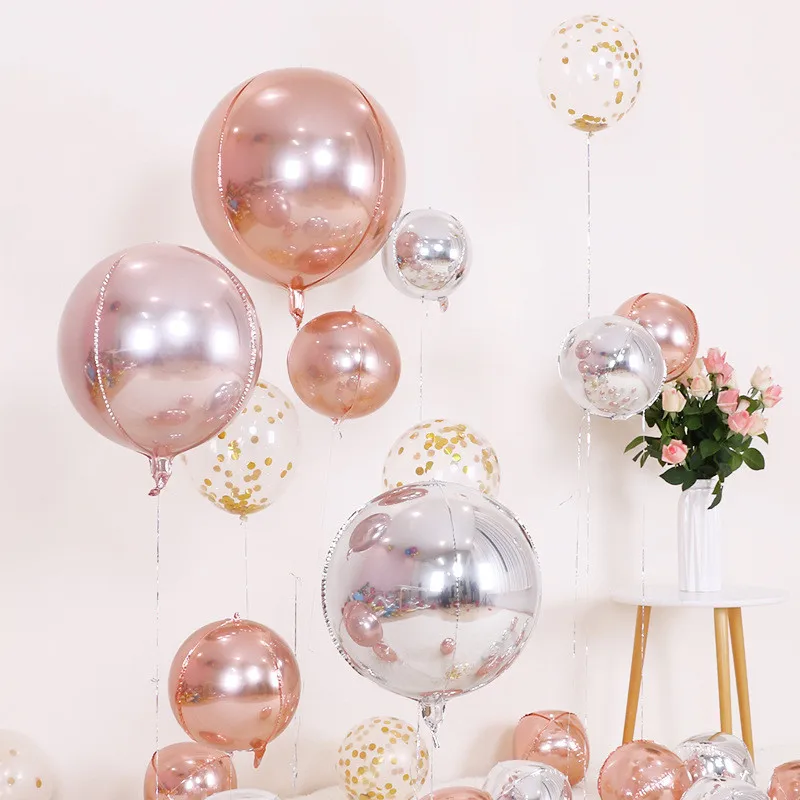 10 18 22 Inch Rose Gold 4D Round Aluminum Foil Balloons Metal Balloon Wedding Decoration Birthday Party Helium Ballon Supplies
10 18 22 Inch Rose Gold 4D Round Aluminum Foil Balloons Metal Balloon Wedding Decoration Birthday Party Helium Ballon Supplies