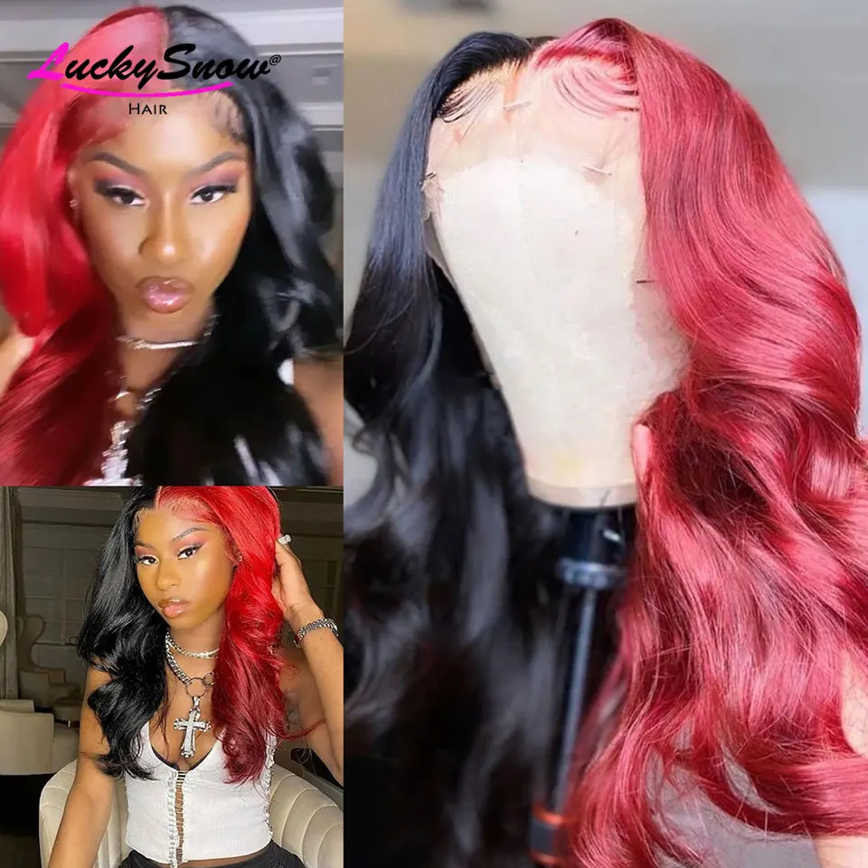 Body Wave Lace Front Human Hair Wigs For Women Brazilian Remy Ombre Red Colored Human Hair Wigs HD Transparent Lace Wigs 180%
Body Wave Lace Front Human Hair Wigs For Women Brazilian Remy Ombre Red Colored Human Hair Wigs HD Transparent Lace Wigs 180%