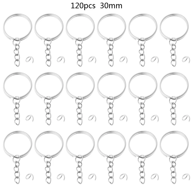 120PCS Split Key Ring with Chain and Jump Ring Split Key Ring with Chain Silver Metal Split Key Chain Open Jump Ring Kit
120PCS Split Key Ring with Chain and Jump Ring Split Key Ring with Chain Silver Metal Split Key Chain Open Jump Ring Kit