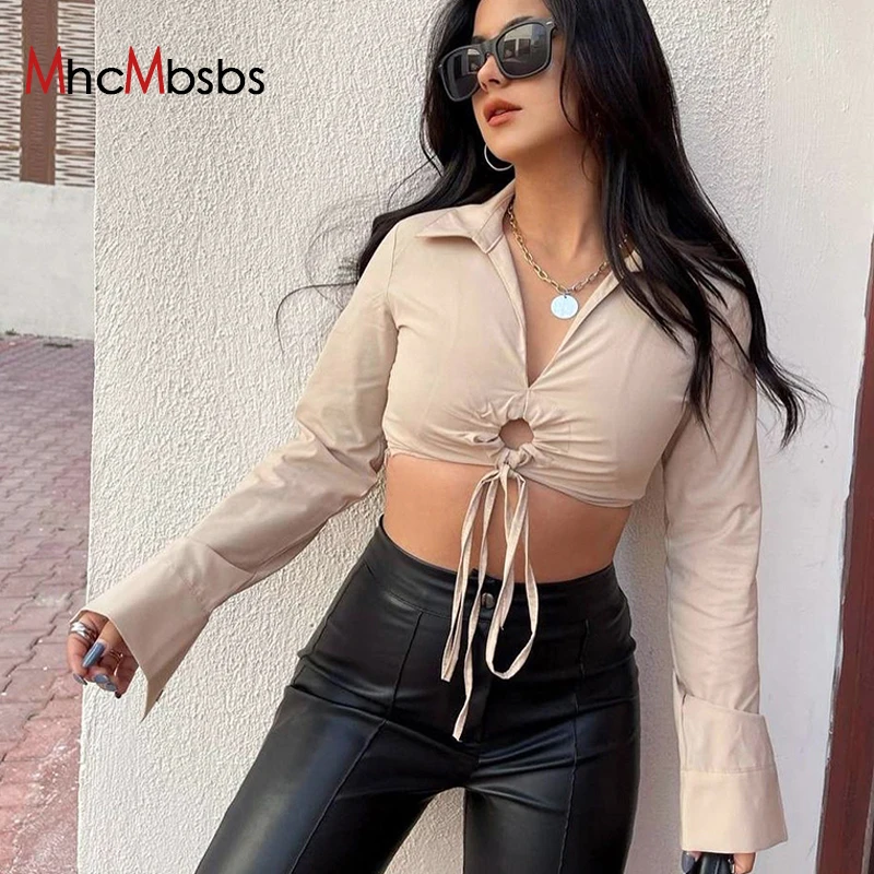 Sexy Cut Out Drawstring Cropped Tshirts Women Lapel Long Sleeve Slim Crop Top 2022 Summer Harajuku Kawaii 90S Y2K Clothes
Sexy Cut Out Drawstring Cropped Tshirts Women Lapel Long Sleeve Slim Crop Top 2022 Summer Harajuku Kawaii 90S Y2K Clothes