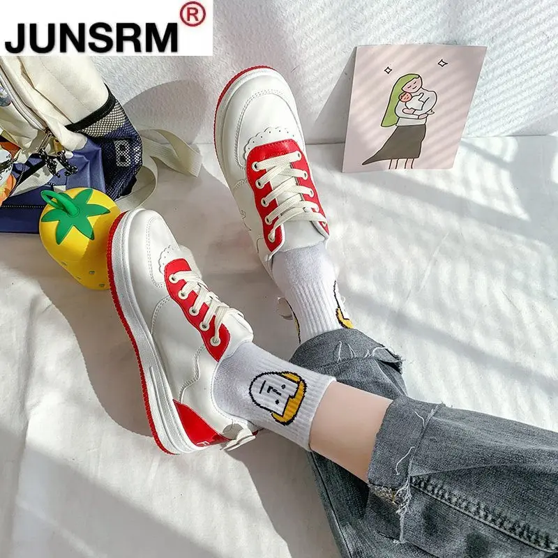 red bow lolita Sneakers Women Breathble Vulcanized Shoes Woman Pu Leather Women Casual Shoes Dames Sneakers Tenis Feminino 2021
red bow lolita Sneakers Women Breathble Vulcanized Shoes Woman Pu Leather Women Casual Shoes Dames Sneakers Tenis Feminino 2021
