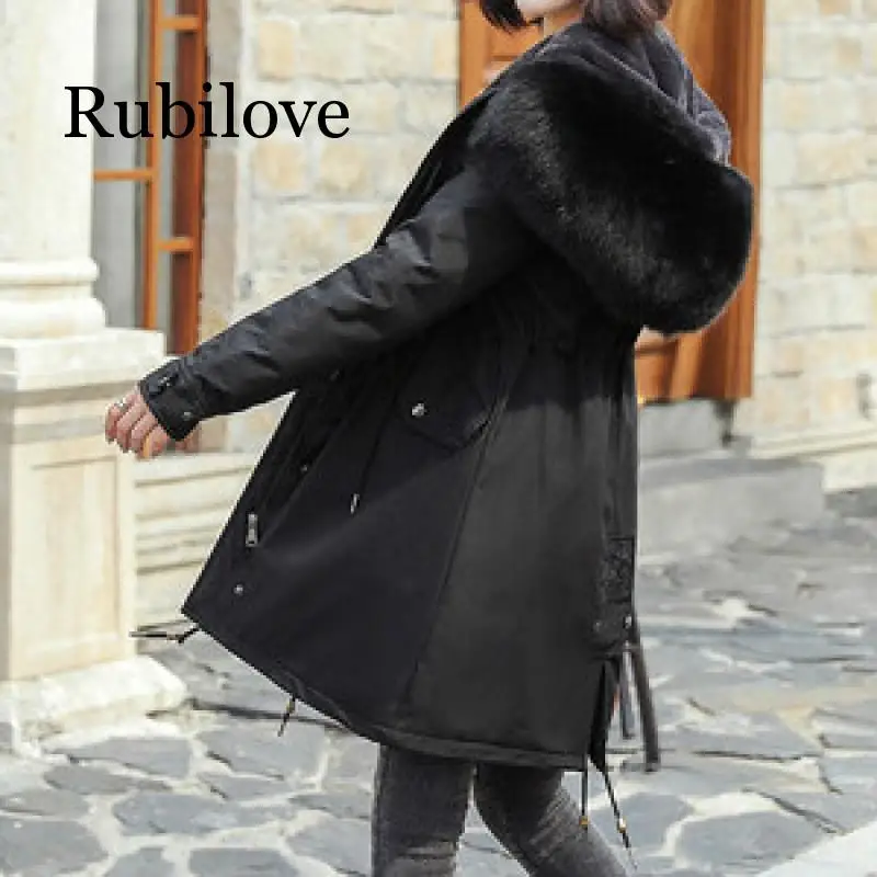 S-XXXL New Parkas Women Winter 2019 Removable Velvet Liner Big Fur Collar Slim Adjustable Waist Thick Warm Parkas Outerwear 
S-XXXL New Parkas Women Winter 2019 Removable Velvet Liner Big Fur Collar Slim Adjustable Waist Thick Warm Parkas Outerwear