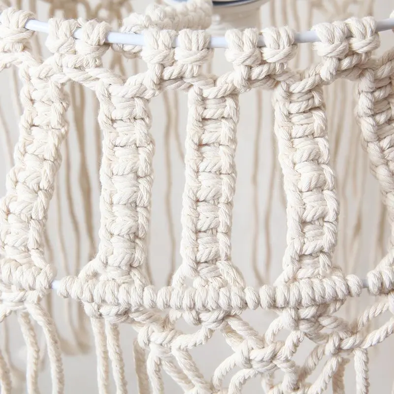 Hand-knitted Woven Lampshade Macrame Tapestry Tassel Hanging Lamp Decoration Living Room Wedding Decor
Hand-knitted Woven Lampshade Macrame Tapestry Tassel Hanging Lamp Decoration Living Room Wedding Decor