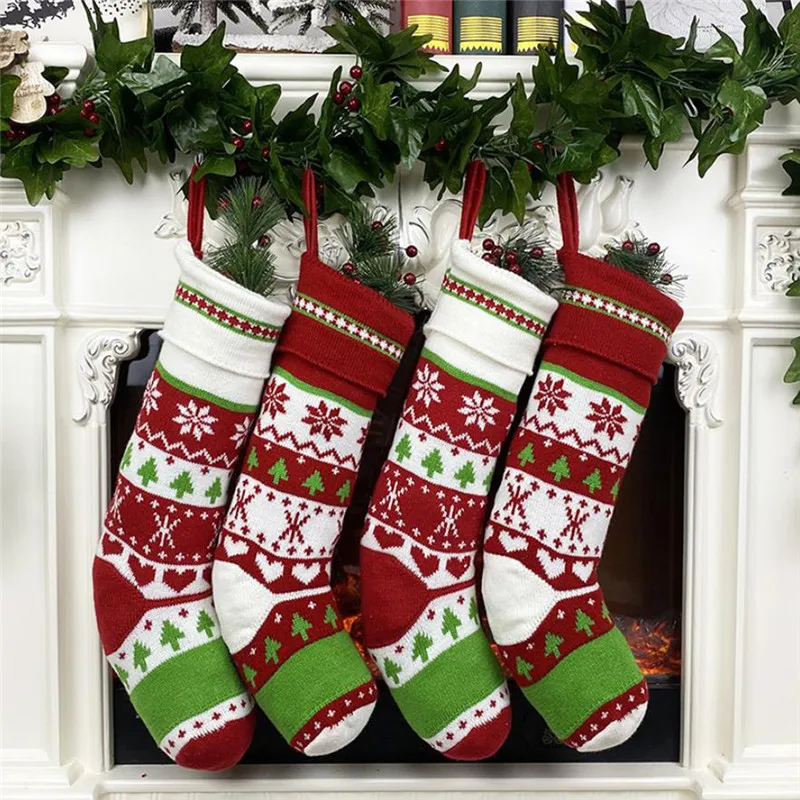Christmas Stockings Extra Long Stripe Snowflake Knitted Christmas Socks Gift Bag Holiday Christmas Decorations for Home Office
Christmas Stockings Extra Long Stripe Snowflake Knitted Christmas Socks Gift Bag Holiday Christmas Decorations for Home Office