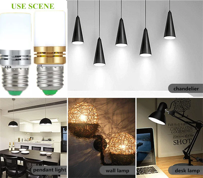 Save energy LED Corn lamp Light E27 E14 12W 16W 220V Led Candle Bulb Bombilla chandelier Sliver Gold Warm/cool white Home Dec
Save energy LED Corn lamp Light E27 E14 12W 16W 220V Led Candle Bulb Bombilla chandelier Sliver Gold Warm/cool white Home Dec