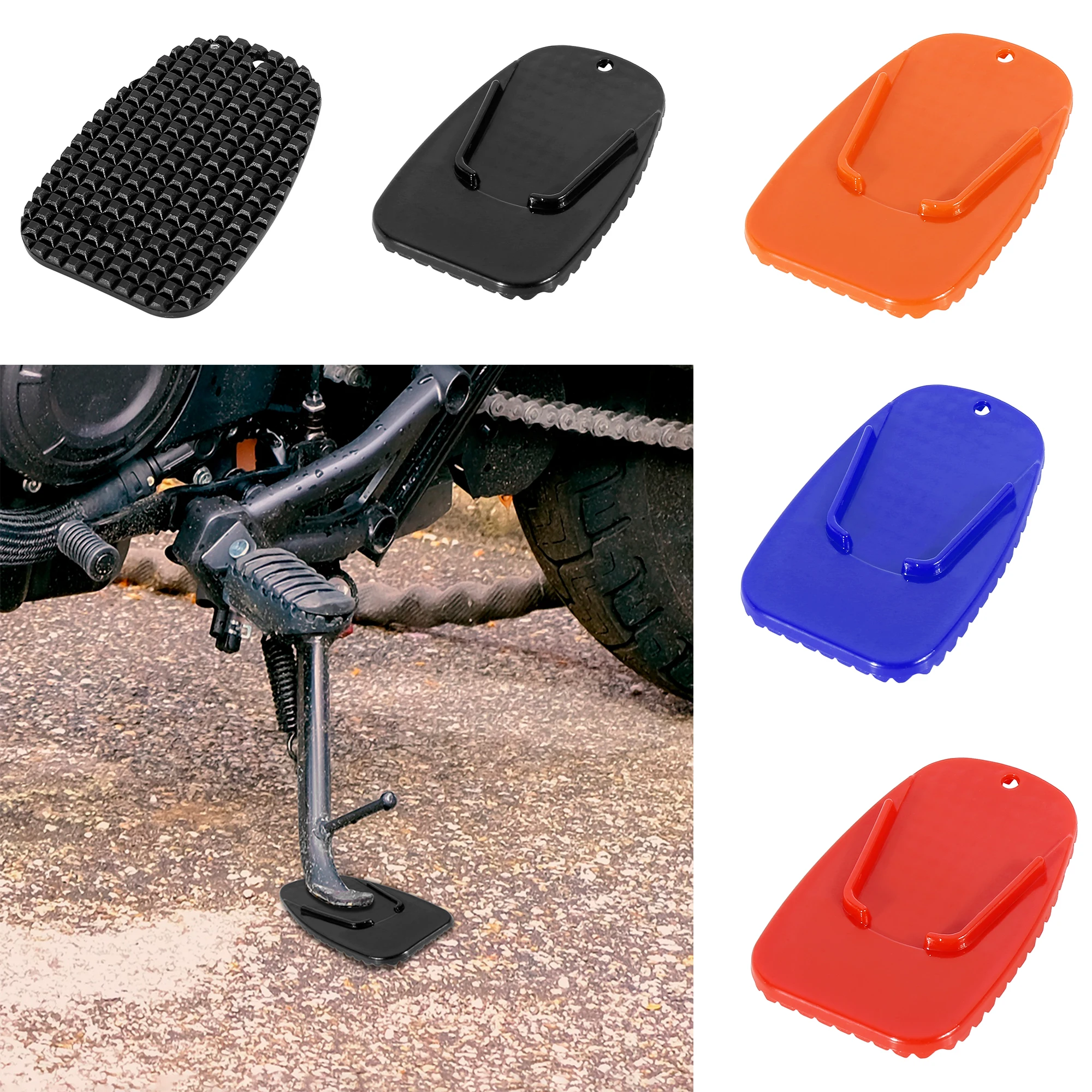 X Autohaux Universal Motorcycle Plastic Kickstand Pad Support Plate Stand Side Stand Extension Pad Kickstand Side Kick Stand Pad
X Autohaux Universal Motorcycle Plastic Kickstand Pad Support Plate Stand Side Stand Extension Pad Kickstand Side Kick Stand Pad
