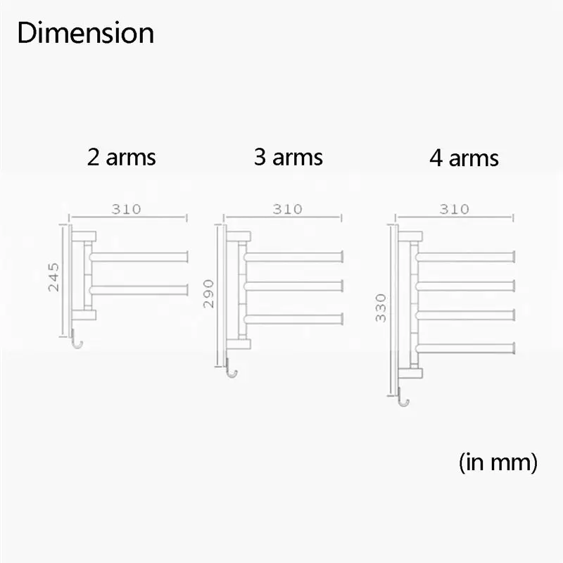 Xueqin 2/3/4 Poles Black Bronze Stainless Steel Towel Bar Rack Holder Wall Mounted Hook Swivel Bathroom Hanger
Xueqin 2/3/4 Poles Black Bronze Stainless Steel Towel Bar Rack Holder Wall Mounted Hook Swivel Bathroom Hanger