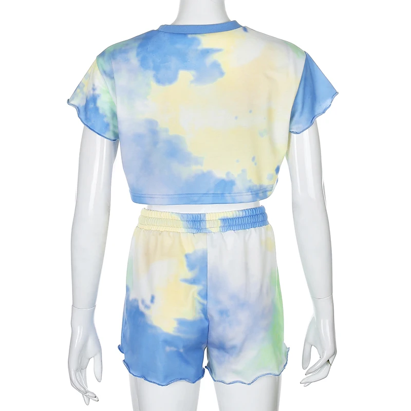 DIRTYLILY Tie Dye Print Tracksuit Two Piece Set Women 2020 Summer Short Sleeves Tshirt And Shorts Jogging Sets Casual Streetwear
DIRTYLILY Tie Dye Print Tracksuit Two Piece Set Women 2020 Summer Short Sleeves Tshirt And Shorts Jogging Sets Casual Streetwear