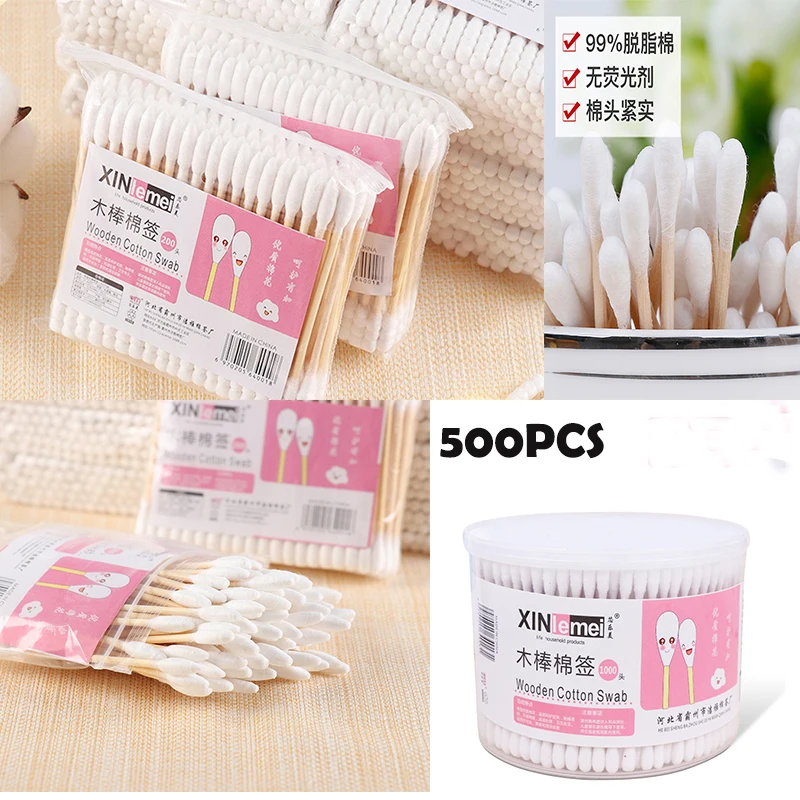 Double Head Wood Cotton Swab Women Makeup Cotton Buds Tip For Wood Sticks Nose Ear Cleaning Baby Health Care Tools
Double Head Wood Cotton Swab Women Makeup Cotton Buds Tip For Wood Sticks Nose Ear Cleaning Baby Health Care Tools