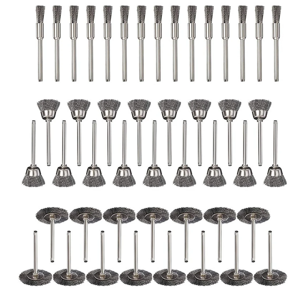 15/45/60pcs wire wheel cup brush set crimping stainless steel mold grinder rotary electric drill tool polishing tool
15/45/60pcs wire wheel cup brush set crimping stainless steel mold grinder rotary electric drill tool polishing tool