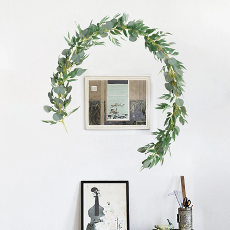 Artificial Plants Green Eucalyptus Vines Rattan Artificial Fake Plants Ivy Wreath Wall Decor Vertical Garden Wedding Decoration
Artificial Plants Green Eucalyptus Vines Rattan Artificial Fake Plants Ivy Wreath Wall Decor Vertical Garden Wedding Decoration