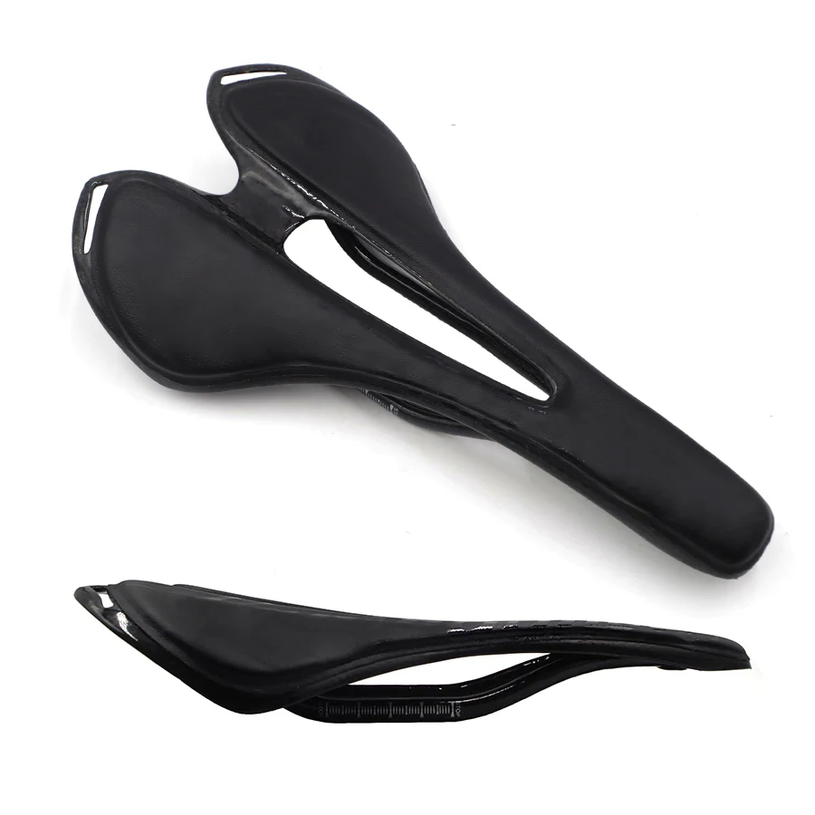 

FULL CARBON FIBER ROAD MTB SADDLE BICYCLE LIGHTWEIGHT 3K GLOSSY LEATHER CUSHIONS RIDE MENS WIDE 143MM BIKE CARBON SEAT PARTS