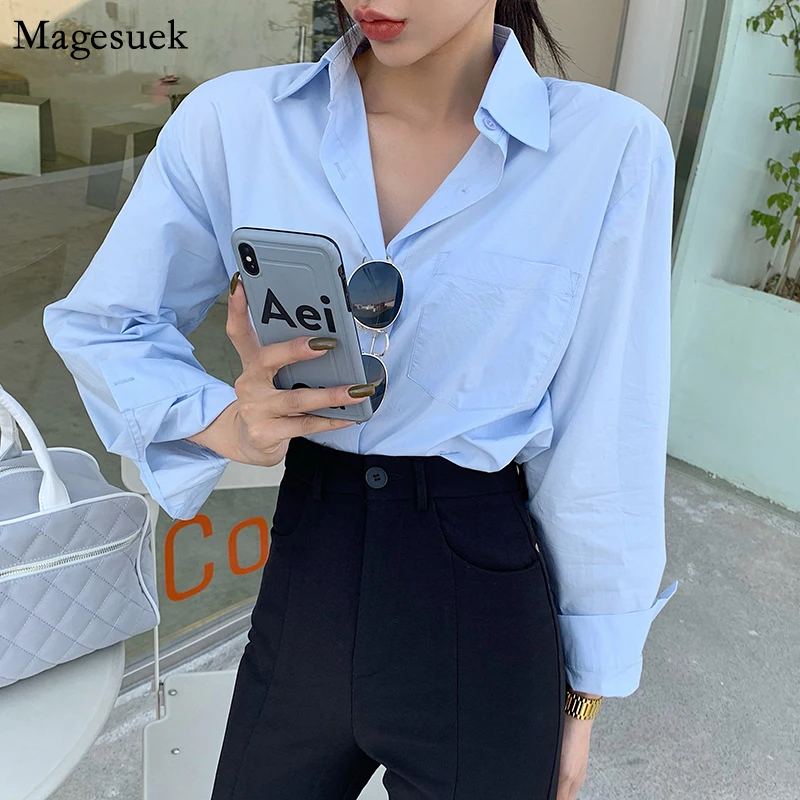 Korean Solid Loose Casual Cotton Shirts Women Spring 2021 Long Sleeve Women's Blouse Tops Button Up Ladies Office Shirt 13803
Korean Solid Loose Casual Cotton Shirts Women Spring 2021 Long Sleeve Women's Blouse Tops Button Up Ladies Office Shirt 13803