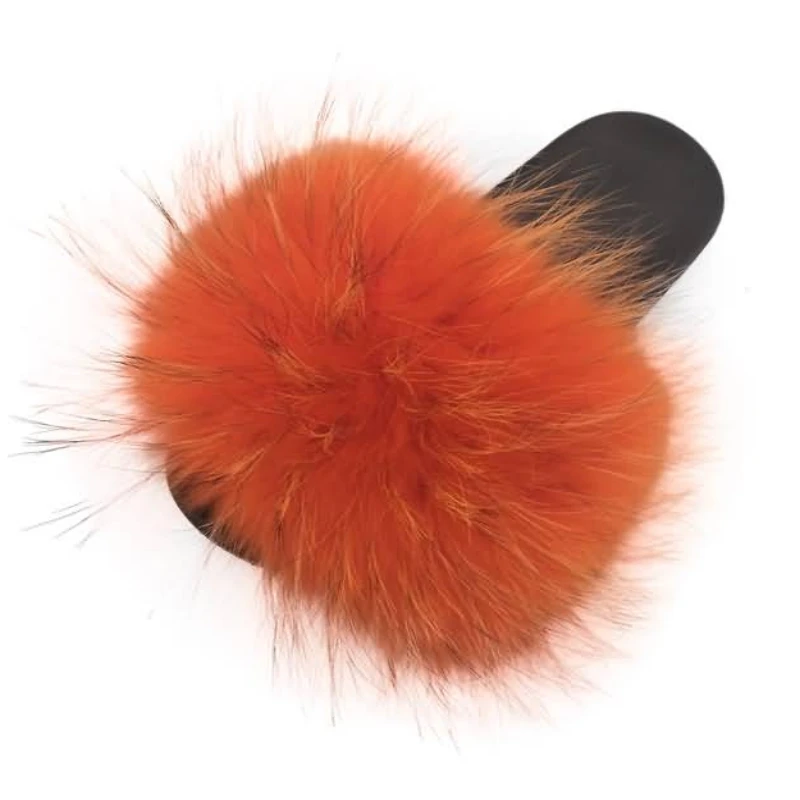 Fashion Real Raccoon Fur Slides Slippers Summer Flip Flops Casual Vogue Fox Fur Sandals Vogue Plush Shoes 
Fashion Real Raccoon Fur Slides Slippers Summer Flip Flops Casual Vogue Fox Fur Sandals Vogue Plush Shoes