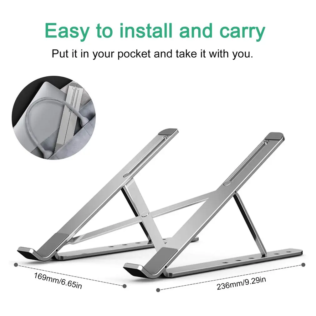 Portable Laptop Stand Foldable Support Base Notebook Stand For Macbook Pro Computer Laptop Holder Cooling Bracket Riser
Portable Laptop Stand Foldable Support Base Notebook Stand For Macbook Pro Computer Laptop Holder Cooling Bracket Riser