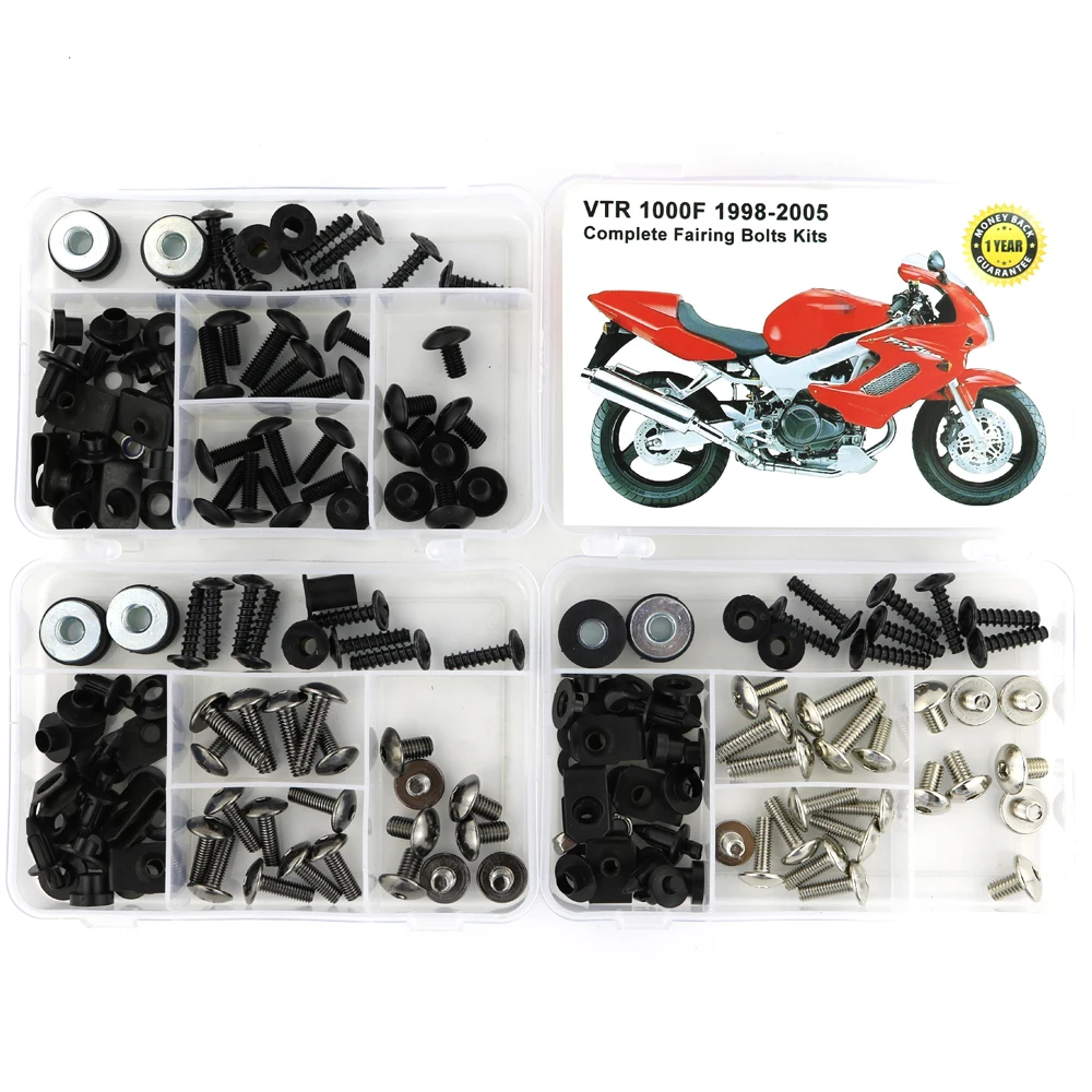 Fit For Honda VTR1000F VTR 1000F 1998-2005 Motorcycle Complete Full Fairing Bolts Kit Clips Nuts Screws Steel
Fit For Honda VTR1000F VTR 1000F 1998-2005 Motorcycle Complete Full Fairing Bolts Kit Clips Nuts Screws Steel