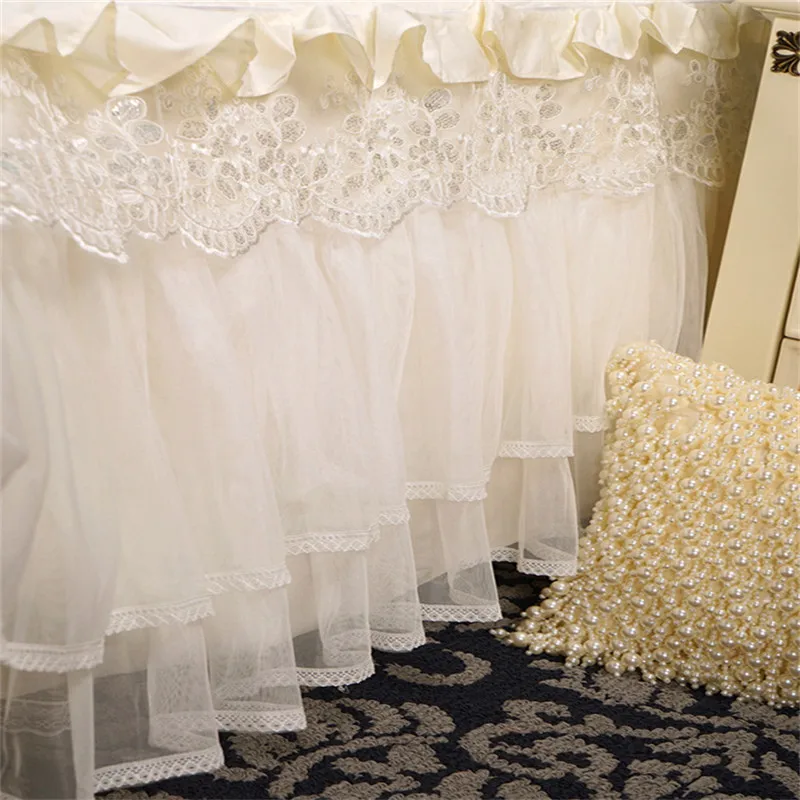 Luxury Quilted Cotton Queen King Bed Set Elegant Solid Cream Beige Double Layer Lace Bedskirt Girls Ruffle Lace Princess Bedding
Luxury Quilted Cotton Queen King Bed Set Elegant Solid Cream Beige Double Layer Lace Bedskirt Girls Ruffle Lace Princess Bedding