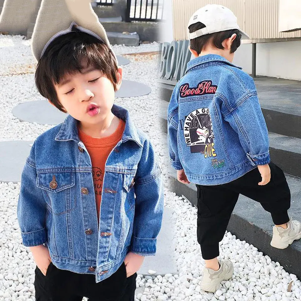 Handsome Baby Boy Girl Denim Short Letter Coat Spring Autumn Kids Boys Jean Jacket For 2T To 10 Yrs Children Outerwear Coats
Handsome Baby Boy Girl Denim Short Letter Coat Spring Autumn Kids Boys Jean Jacket For 2T To 10 Yrs Children Outerwear Coats