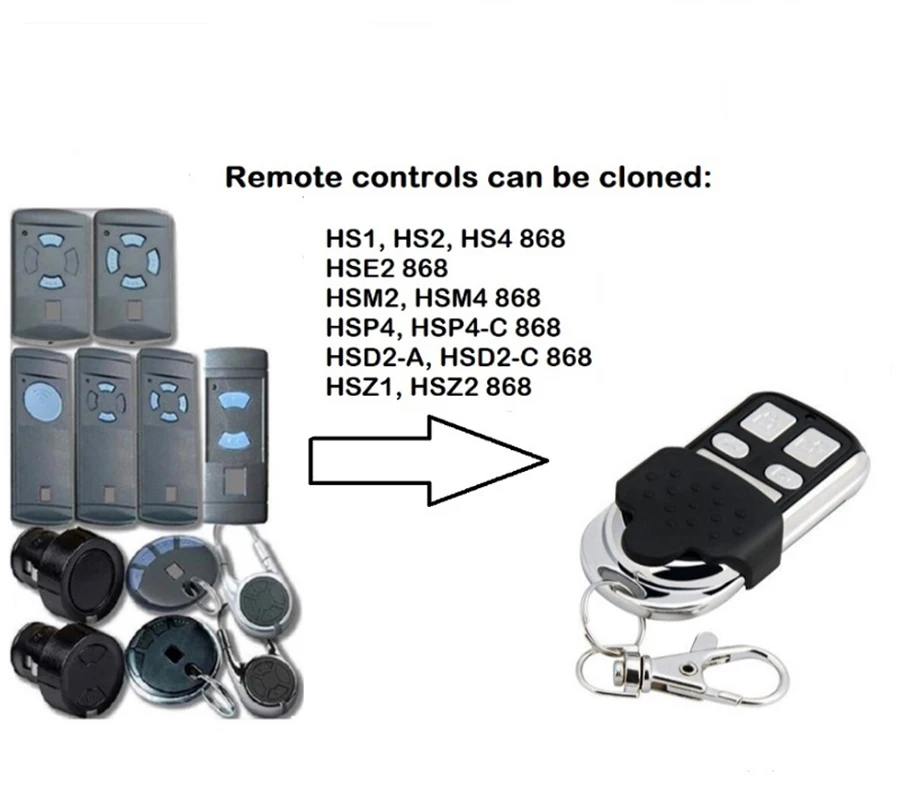 For HSE2 HSM4 HSM2 868 remote control HS1 HS2 868.3MHz garage gate remote control 868MHz
For HSE2 HSM4 HSM2 868 remote control HS1 HS2 868.3MHz garage gate remote control 868MHz